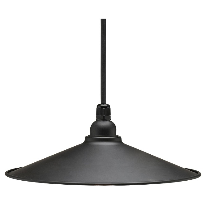 Metalowa lampa zewnętrzna stożek Disc czarna 29cm